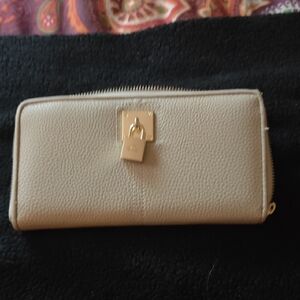 Elegant Beige Faux Leather Wallet